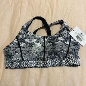 NWT Zyia light n tight Cobra metallic sports bra